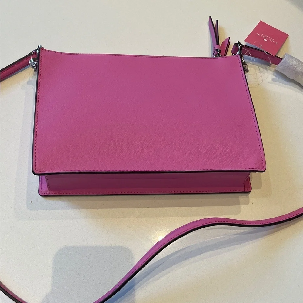 🆕 Kate Spade New York Crossbody Shoulder Bag, Hot Pink, Bright Peony, Zippered